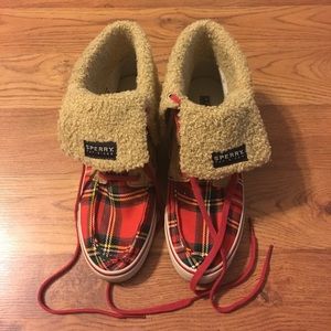 Red Plaid Sperry's Top Siders