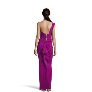 Magenta Shoulder Dress Long by ISSUE NEW YORK