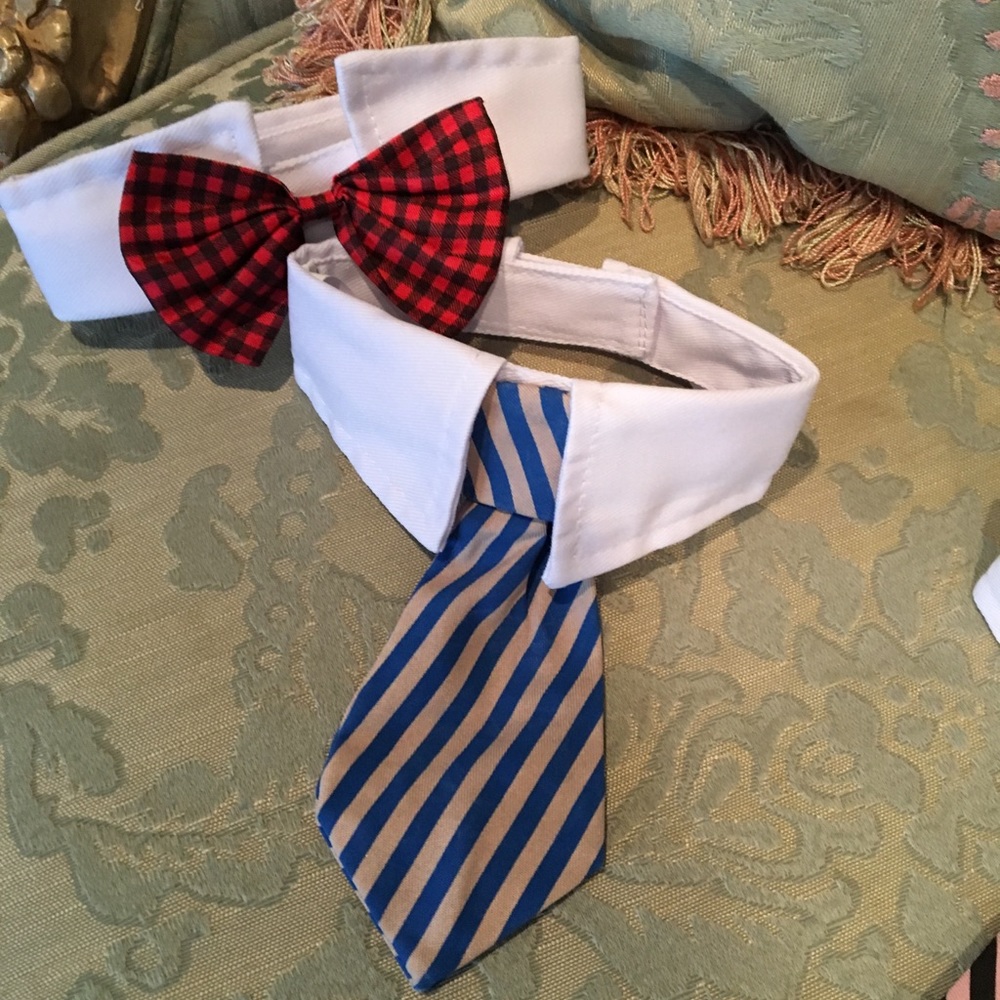 Dog or cat collar with bowtie
