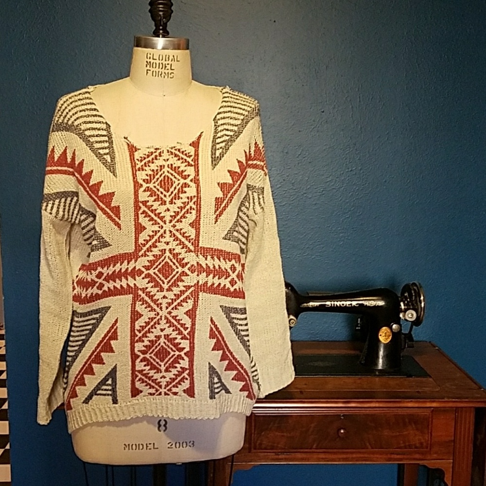 Seven7 Tribal Union Jack Sweater