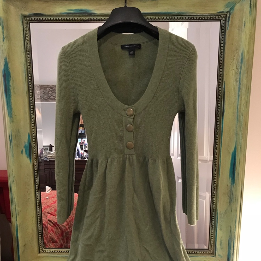 Banana Republic Olive Sweater Dress