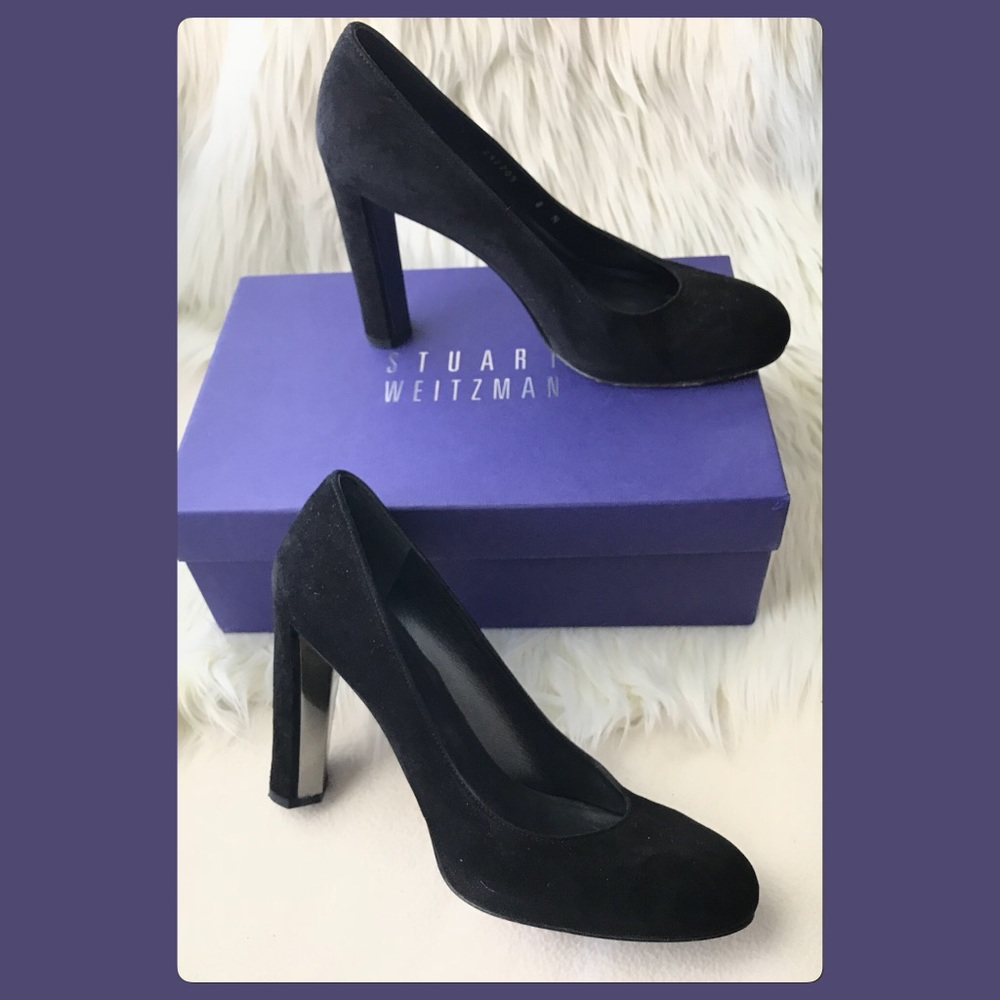 Stuart Weitzman Black suede heels