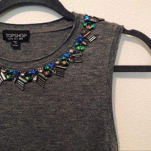 Topshop Beaded Tank