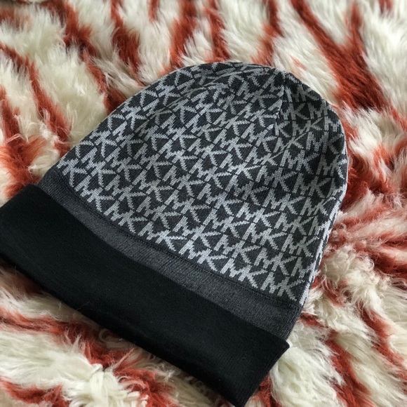 Michael Kors Accessories - Michael Kors Gray Logo beanie