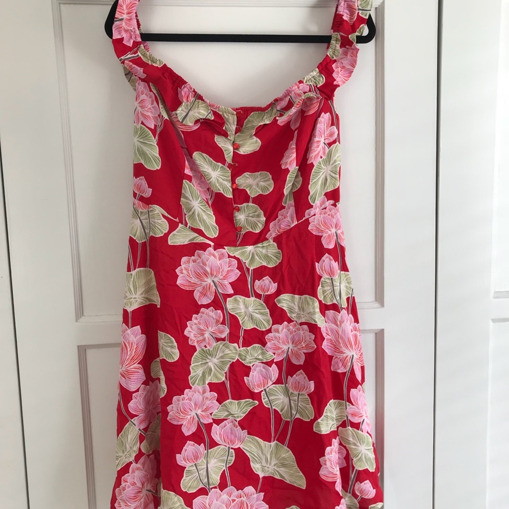 Off the Shoulder Tropical Vacation Dress