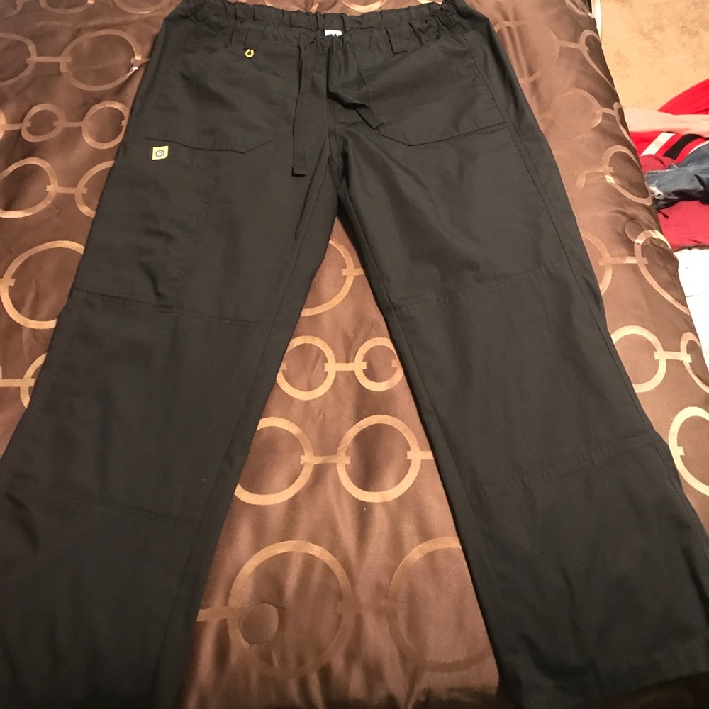 Black scrub pants
