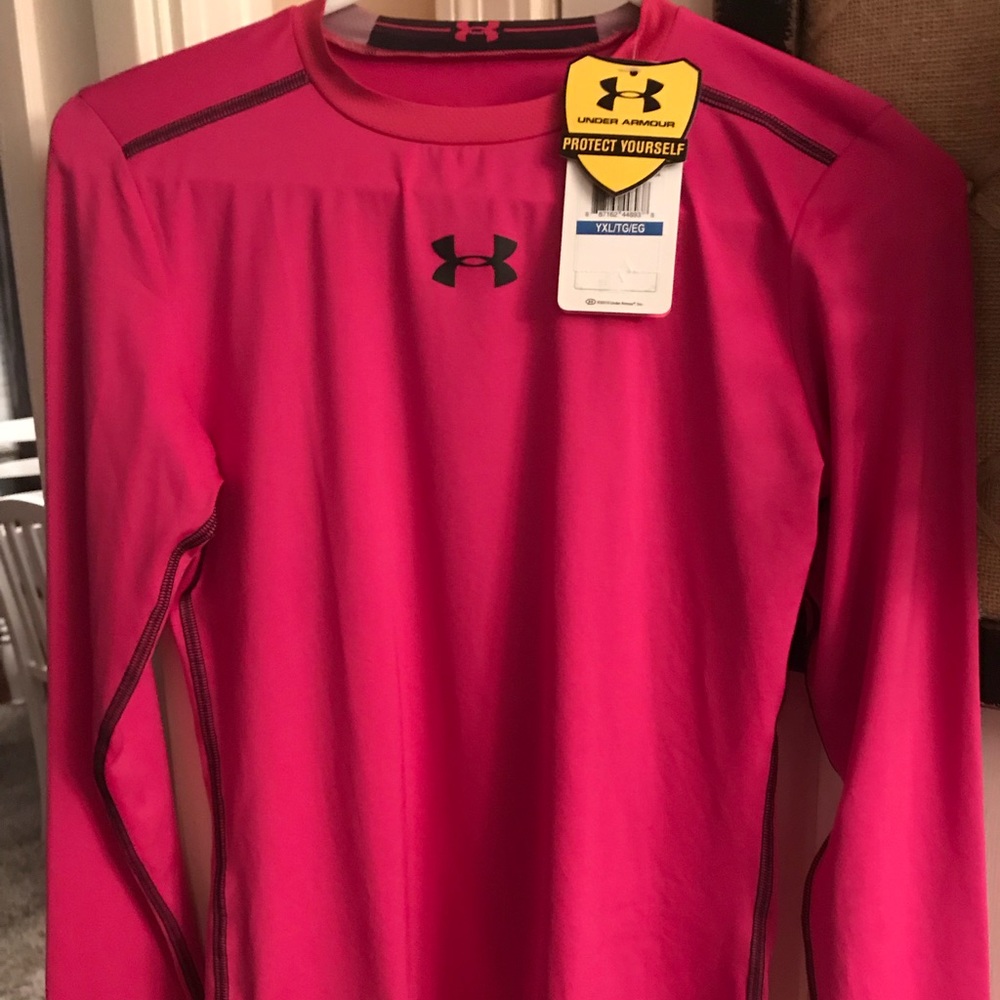 Youth moisture wicking pink shirt