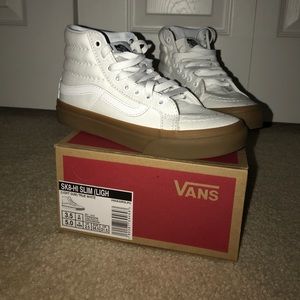 White Size 5 Vans.