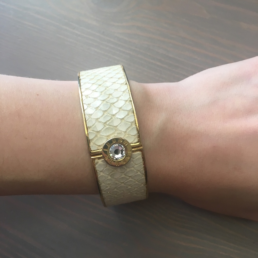 White Bendel Snakeskin Bangle