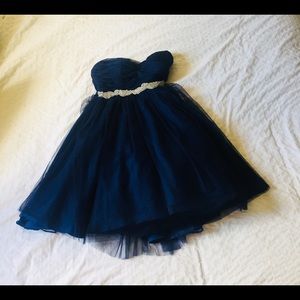 Navy Strapless Cocktail Dress by a.drea