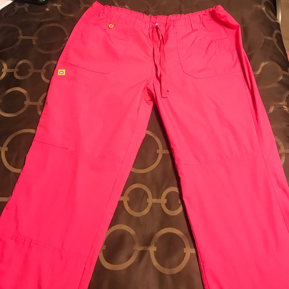Pink scrub pants