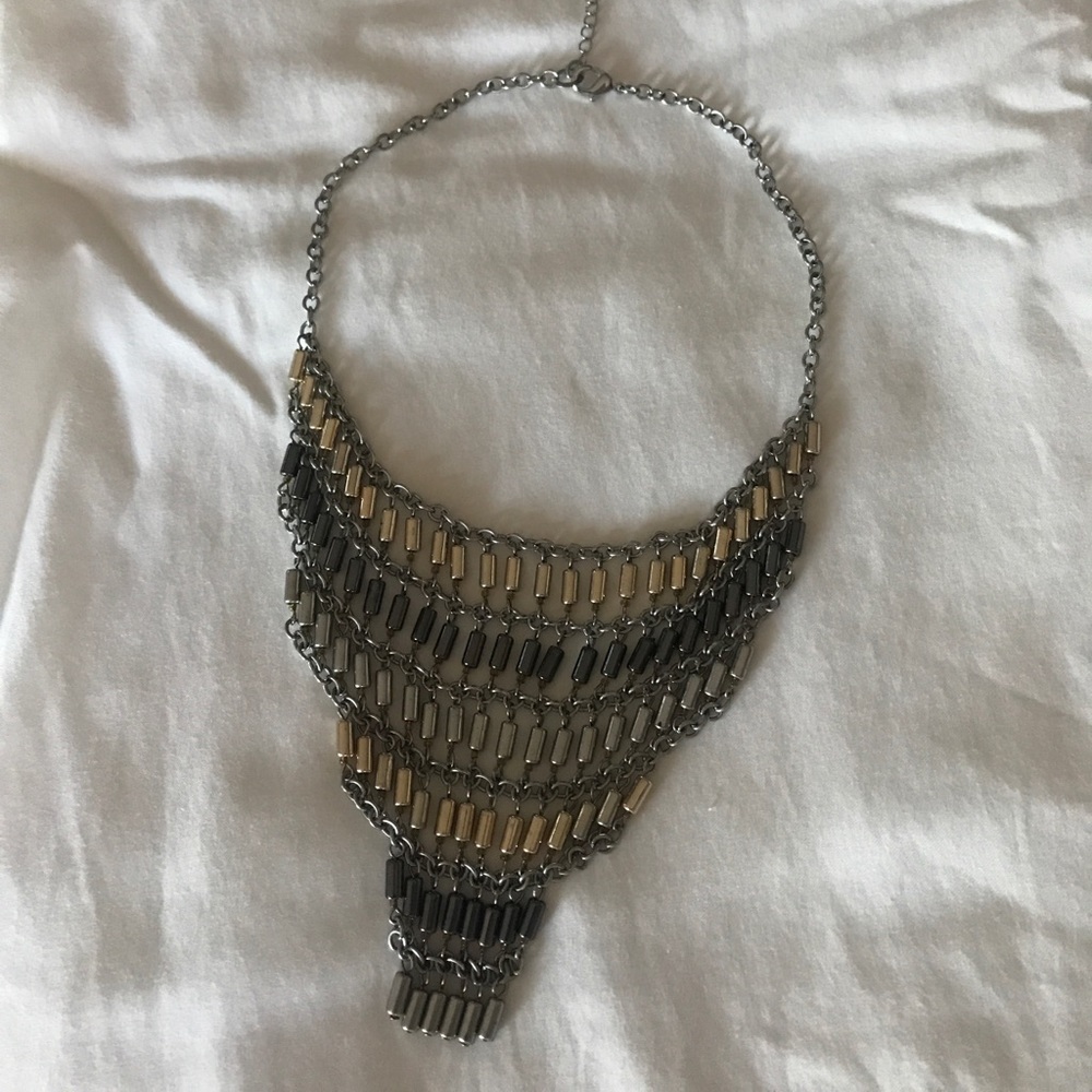 SOLD Multi-metal statement necklace