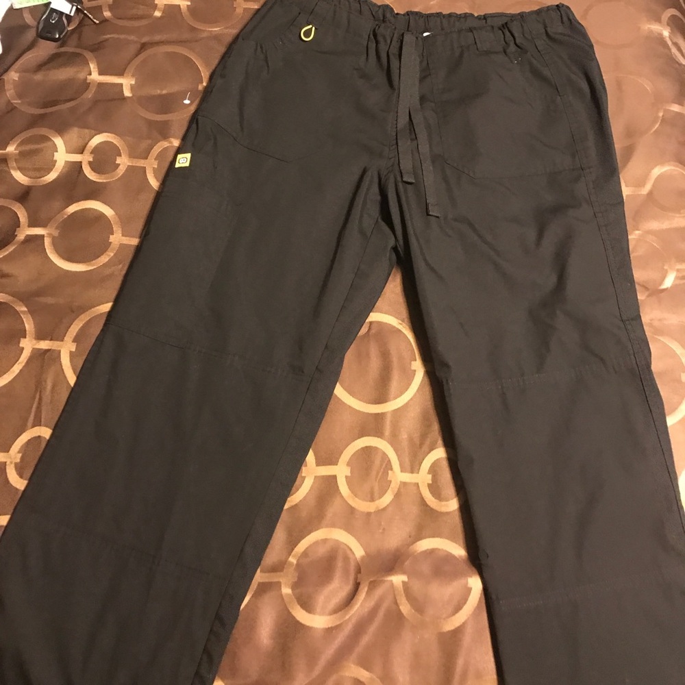 Black scrub pants