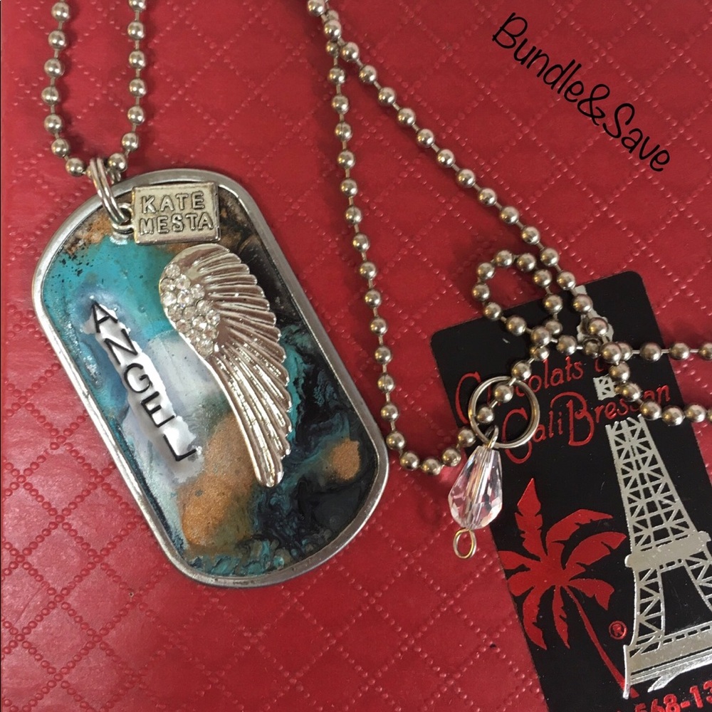 Angel necklace Silver hand crafted NWOT