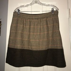 J Crew Wool Plaid Skirt