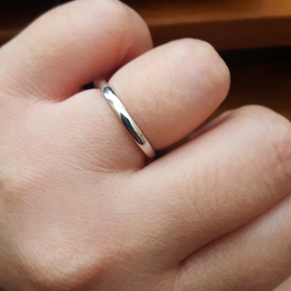 Sterling silver plain band