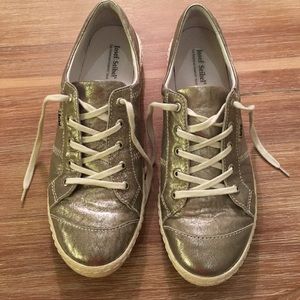 Josef Seibel Pewter Metallic Shoes, 40