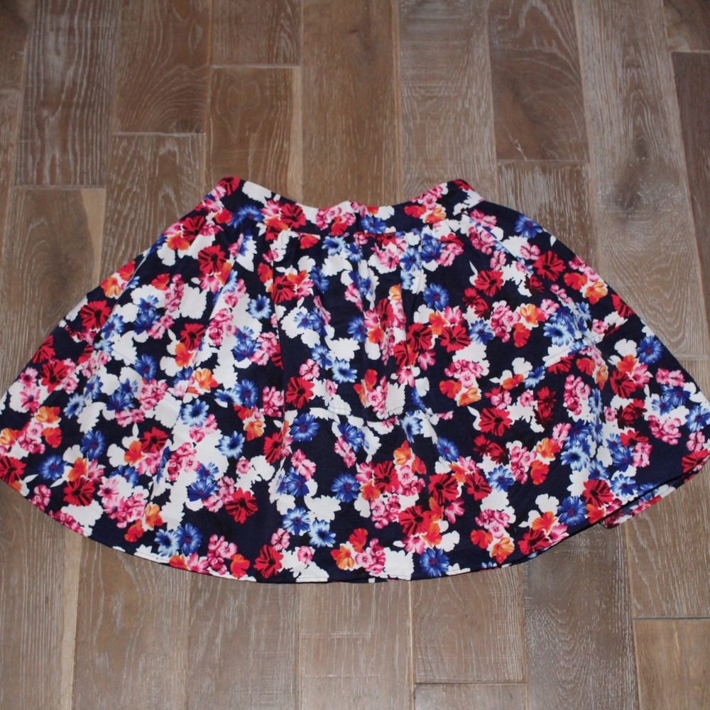 Express Floral Full Mini Skirt