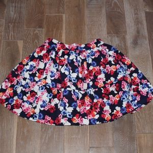Express Floral Full Mini Skirt
