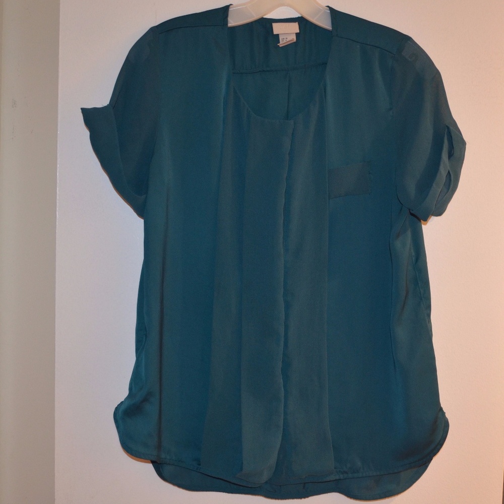 H&M Short Sleeve Sheer Blouse