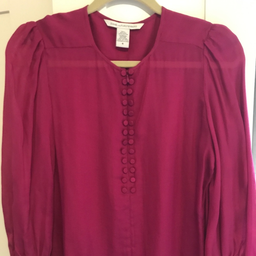 DVF Fuscia Blouse