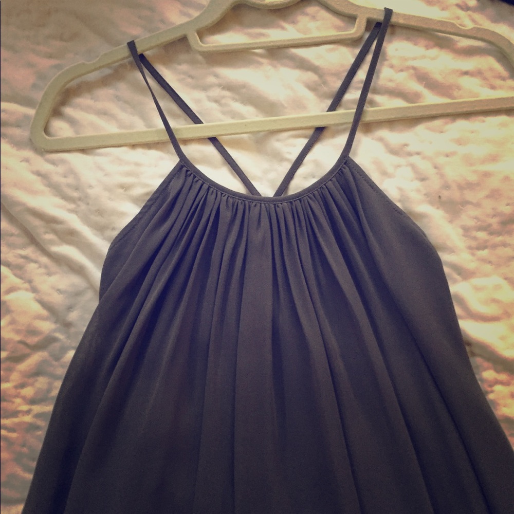 JOANNA gray halter dress