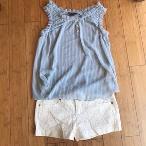 🎉$5 Sale🎉Armani exchange ruffle top XS