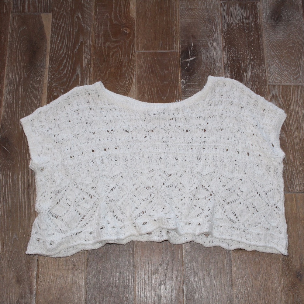 A&F Crochet Off-Shoulder Cover Up
