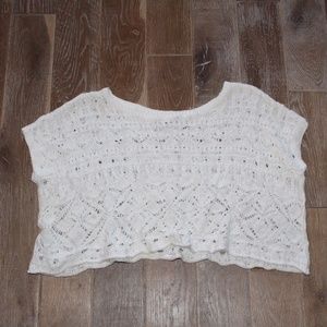 A&F Crochet Off-Shoulder Cover Up