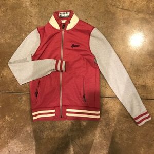 SUPERDRY zip up track jacket.