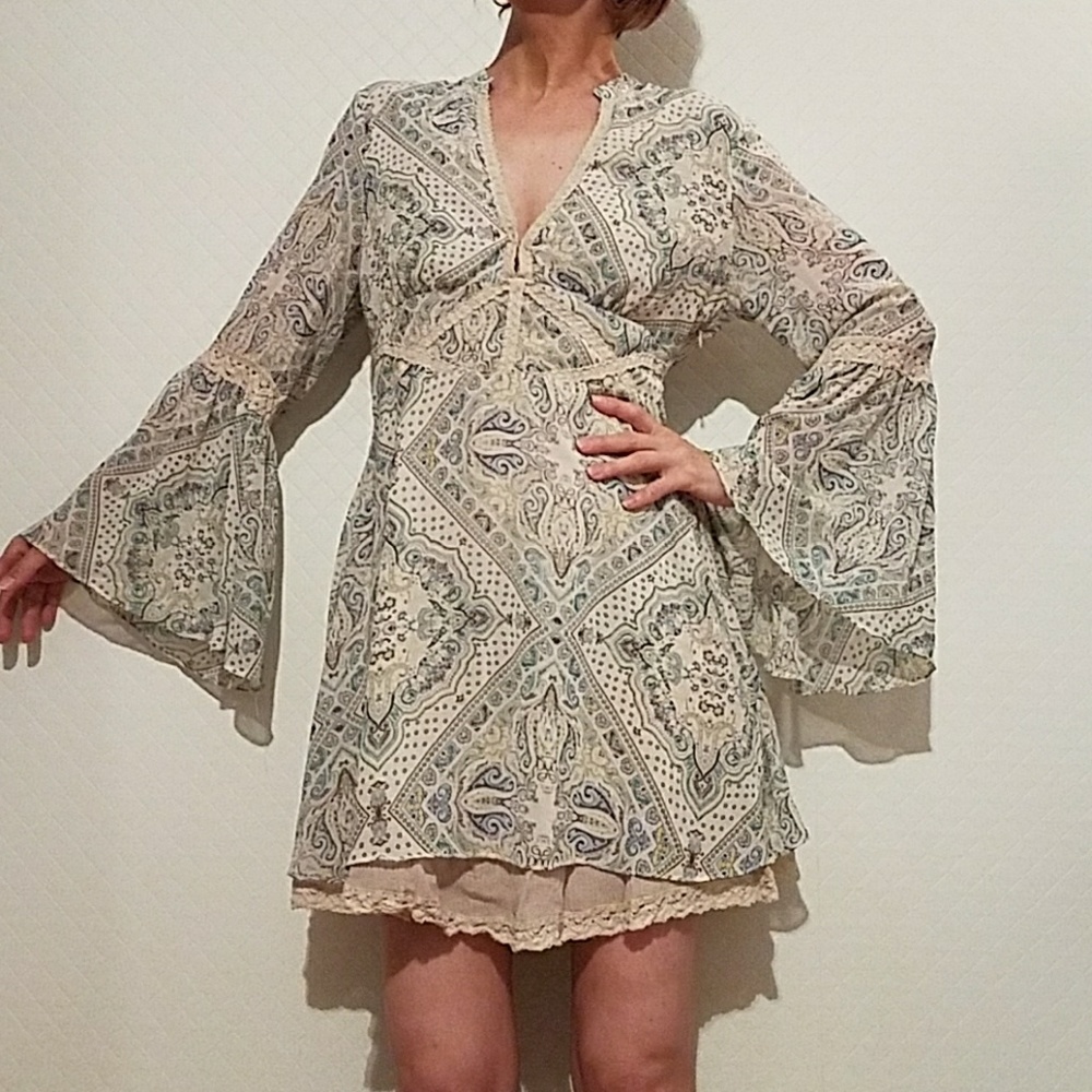 Free  People multi color hippie dress