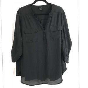 Torrid Black Work Blouse