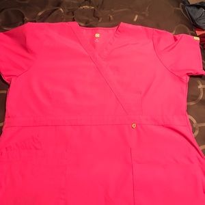 Pink scrub top