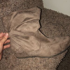 Suede booties