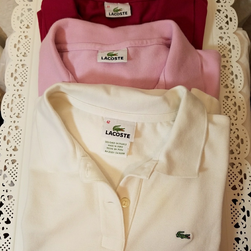 ✔3 LACOSTE Polos 💯✔ SALE
