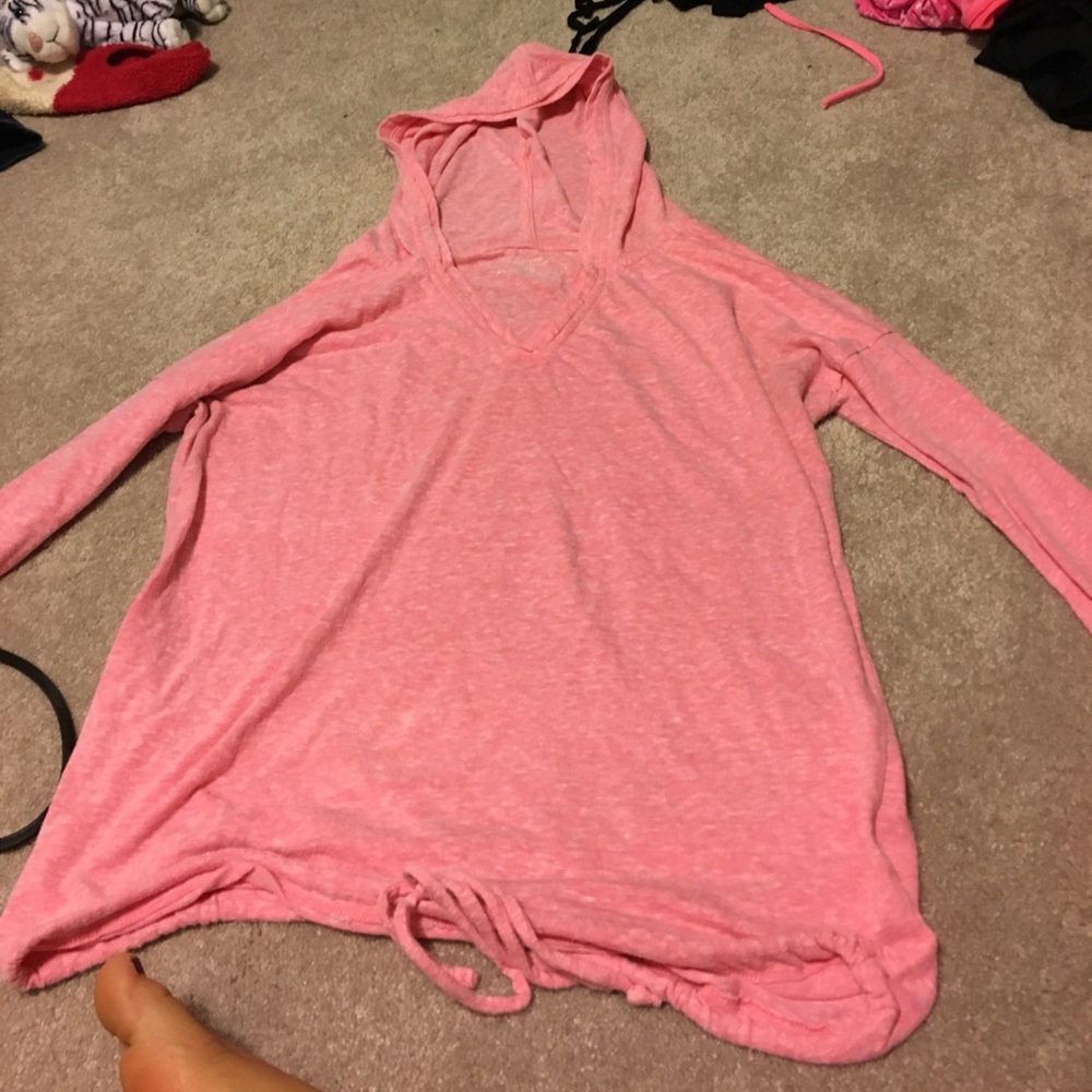 Pink hoodie top