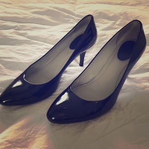 Calvin Klein black patent leather heels