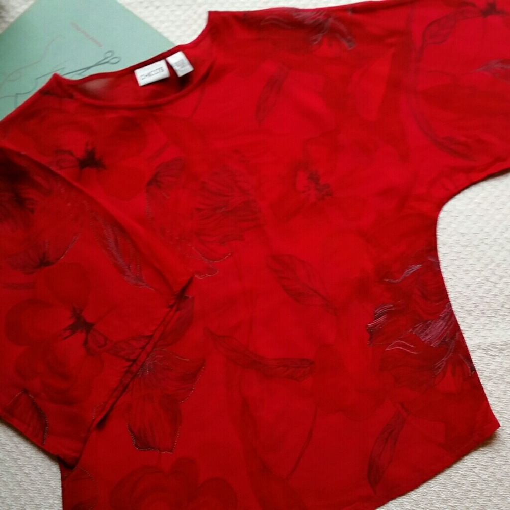 Chico 0 Red T Fully-lined Top