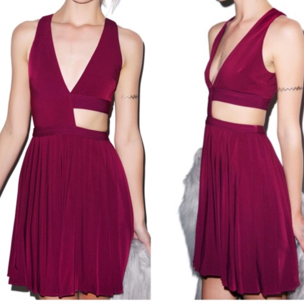 NWT Stylestalker Maroon Dress with Cutout