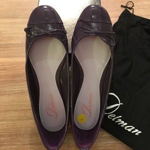 Delman Purple Patent Leather Flat, 9