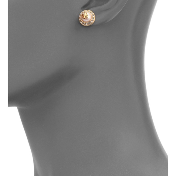 Tory Burch ‘Natalie’ Stud Earring Gray/Metallic - Picture 7 of 7