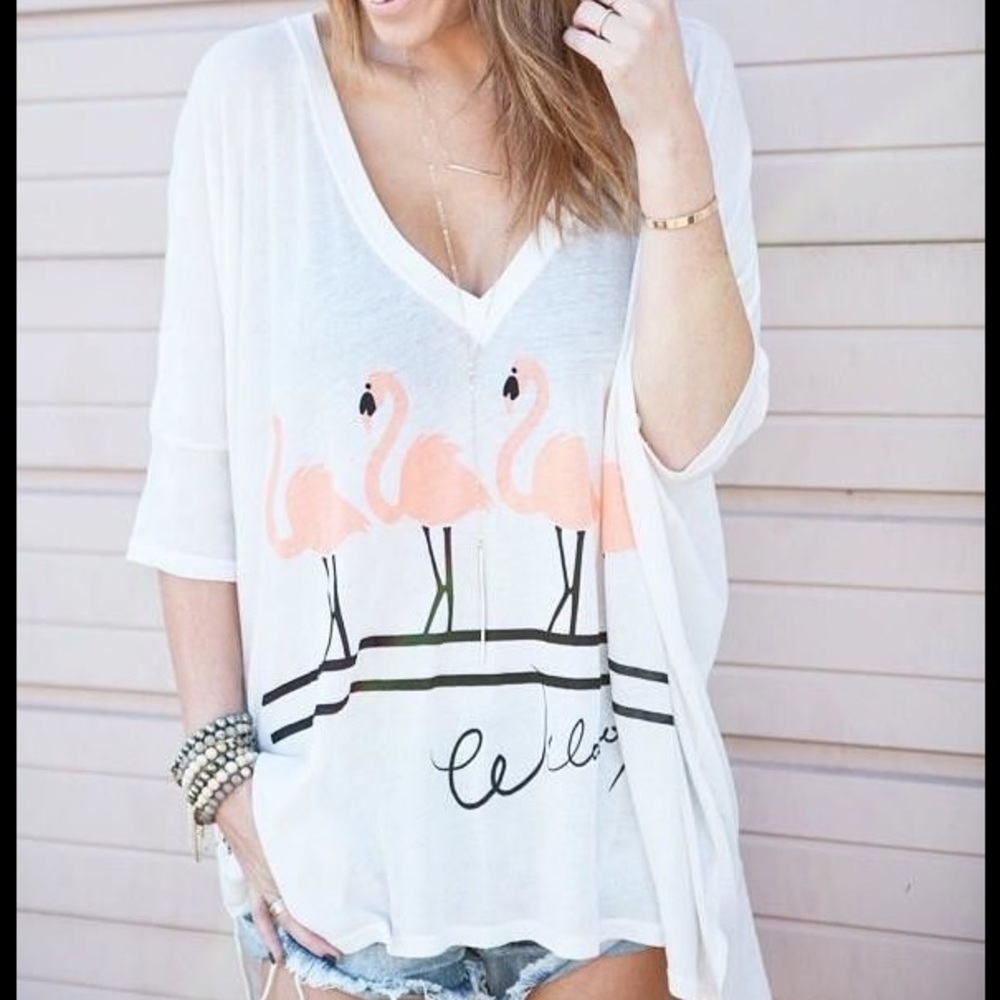Wildfox Dancin Sunday Morning V-Neck Tee