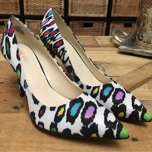 Never Worn Colorful Animal Print Shoes