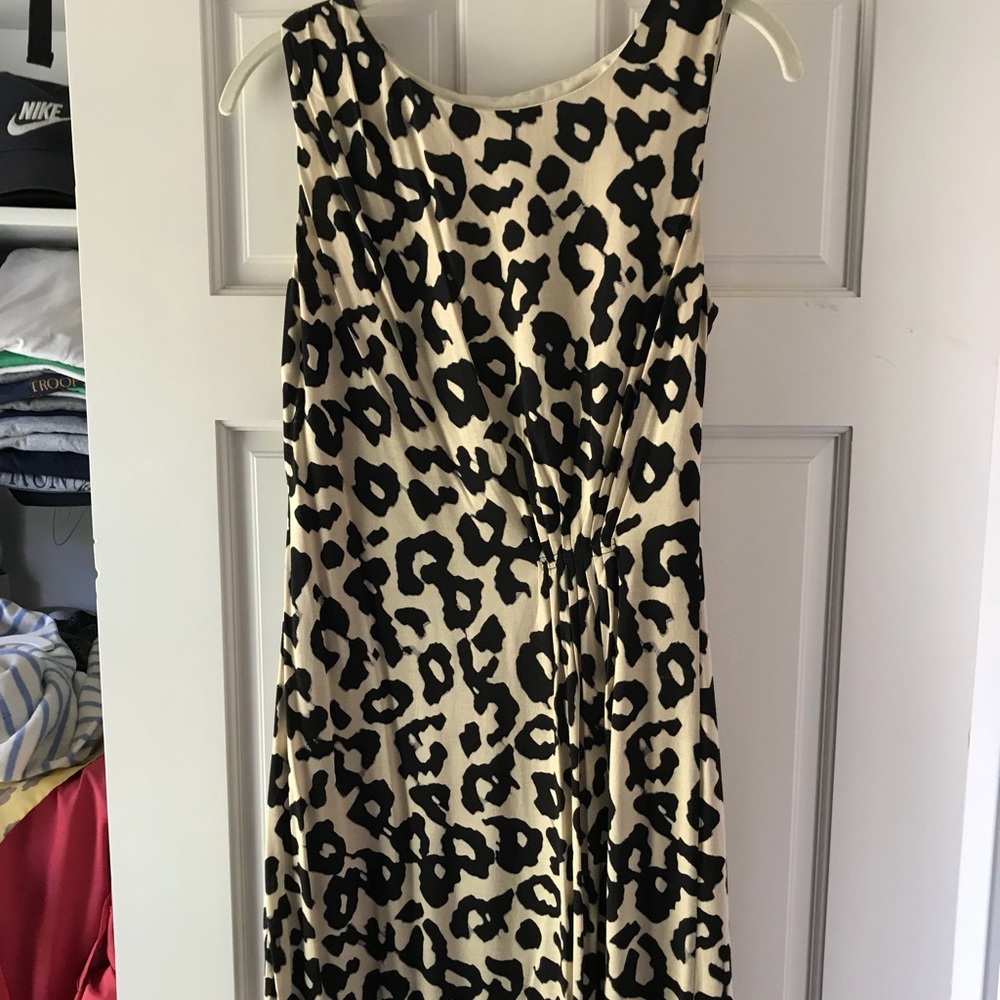 Loft Leopard Print Dress Size M Petite