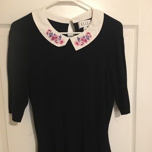 Black peplum sweater