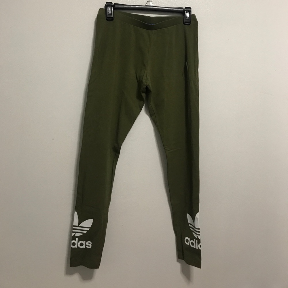 Olive green Adidas leggings