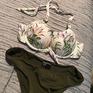 H&M Swim suit, push up top