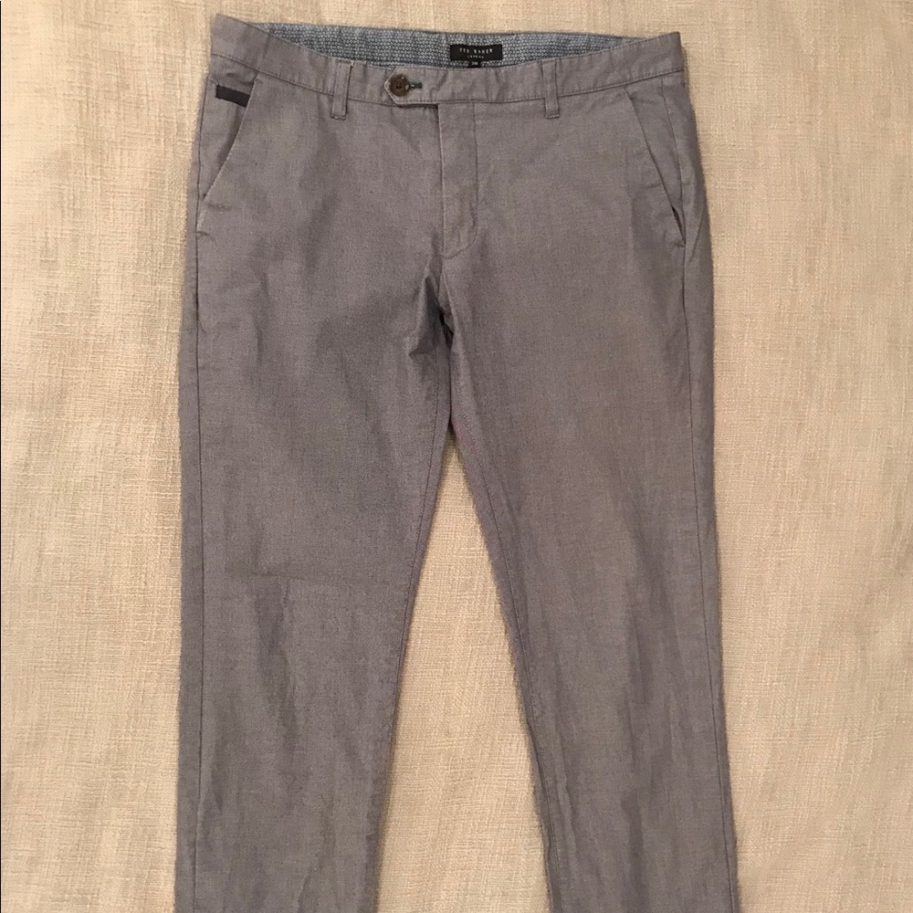 BUDWISE. slim fit textured chinos.