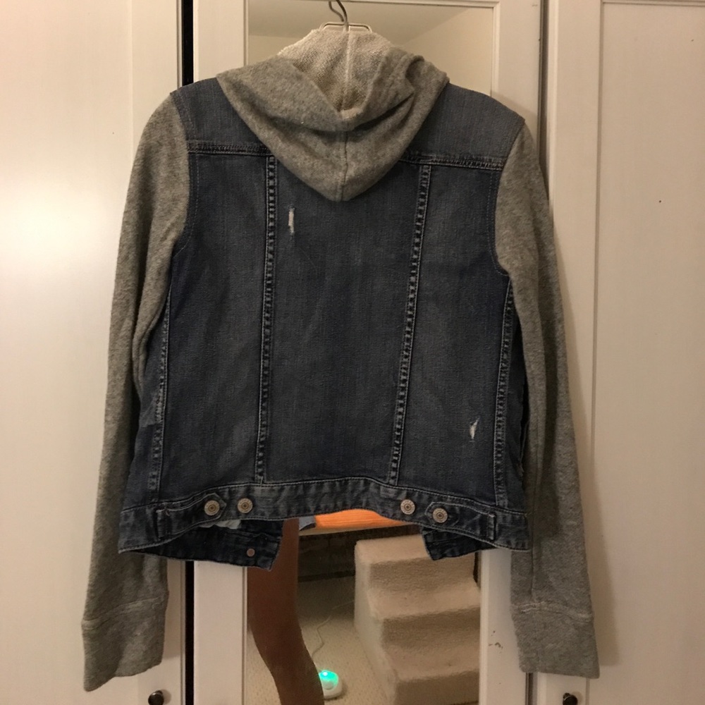 Express Denim And Gray Jacket - image 3