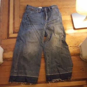 Madewell wide-leg crop jeans drop-hem Edition